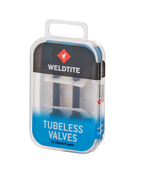 Weldtite Tubeless Valve Kit (2 x 55mm Presta) Kit Box