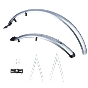 Oxford 26'' Full 60mm Wide MTB Silver Mudguards