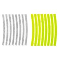 M-WAVE 3M REFLECTIVE YELLOW AND SILVER STRIPS 16 PIECE STICKER SET