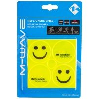 M-WAVE 3M SMILEY FACE YELLOW 4 PACK STICKER SET