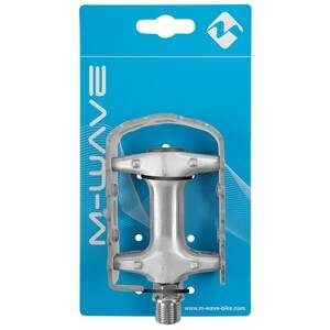 M-WAVE LOW PROFILE SILVER ALLOY PEDALS