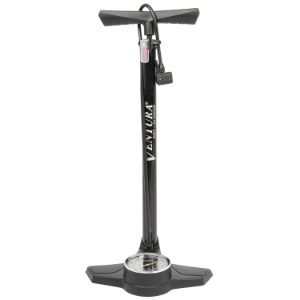 VENTURA STEEL FLOOR PUMP WITH GUAGE AND TWINHEAD