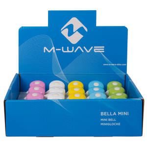 M-WAVE Bella Mini-Pastel mini bicycle ping bell (Box of 20)