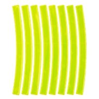 M-WAVE 3M REFLECTIVE YELLOW AND SILVER STRIPS 16 PIECE STICKER SET