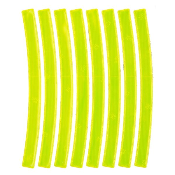 M-WAVE 3M REFLECTIVE YELLOW AND SILVER STRIPS 16 PIECE STICKER SET